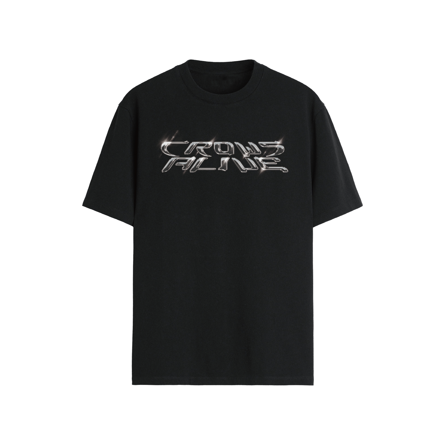 鍍鉻標誌 T 卹(黑色)