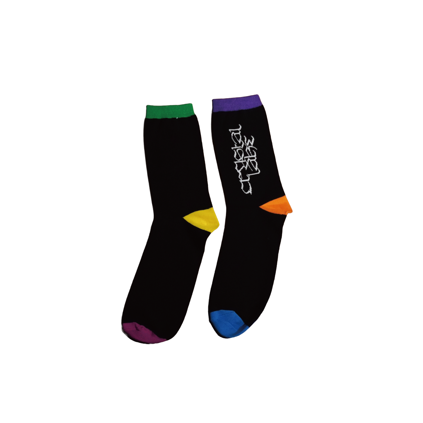 SOCKS (GREEN&PURPLE COLORFUL)