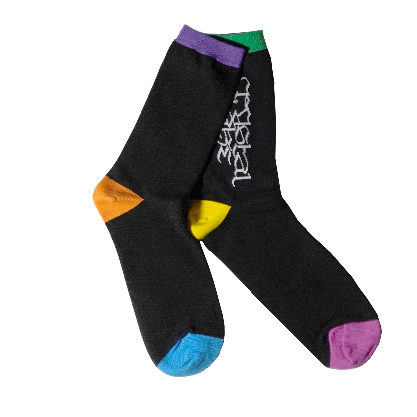 SOCKS (GREEN&PURPLE COLORFUL)