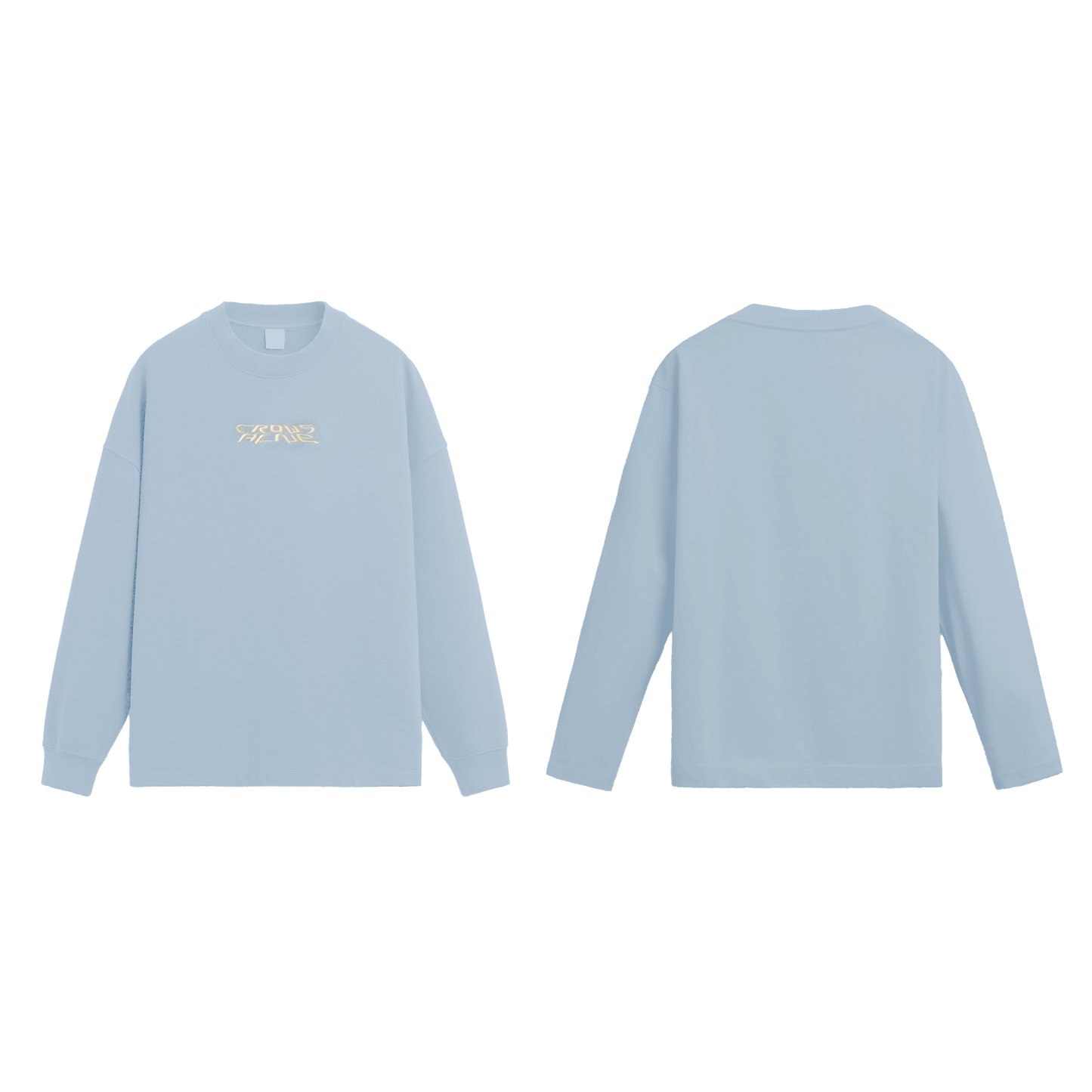 Embroidered logo crewneck