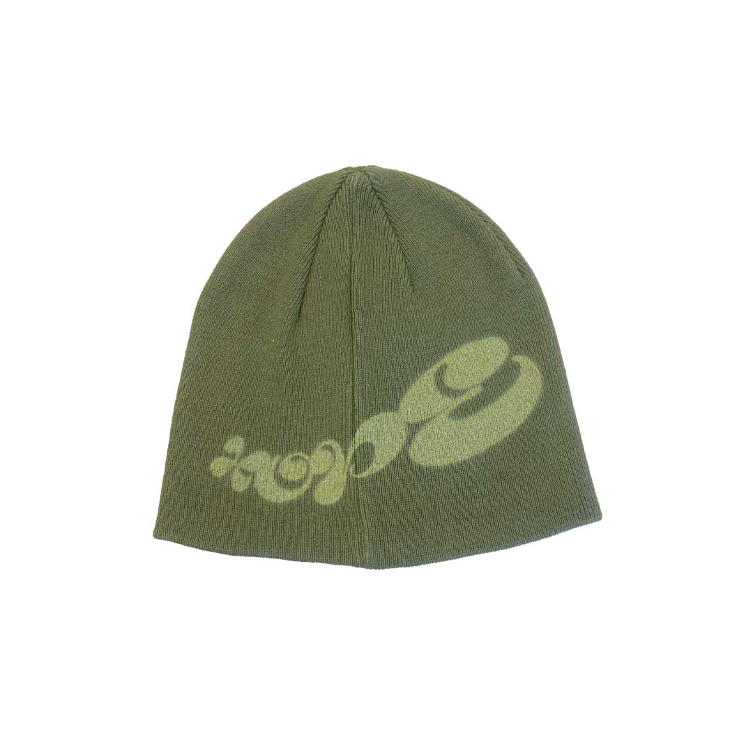 GREEN FROG KNIT BEANIE