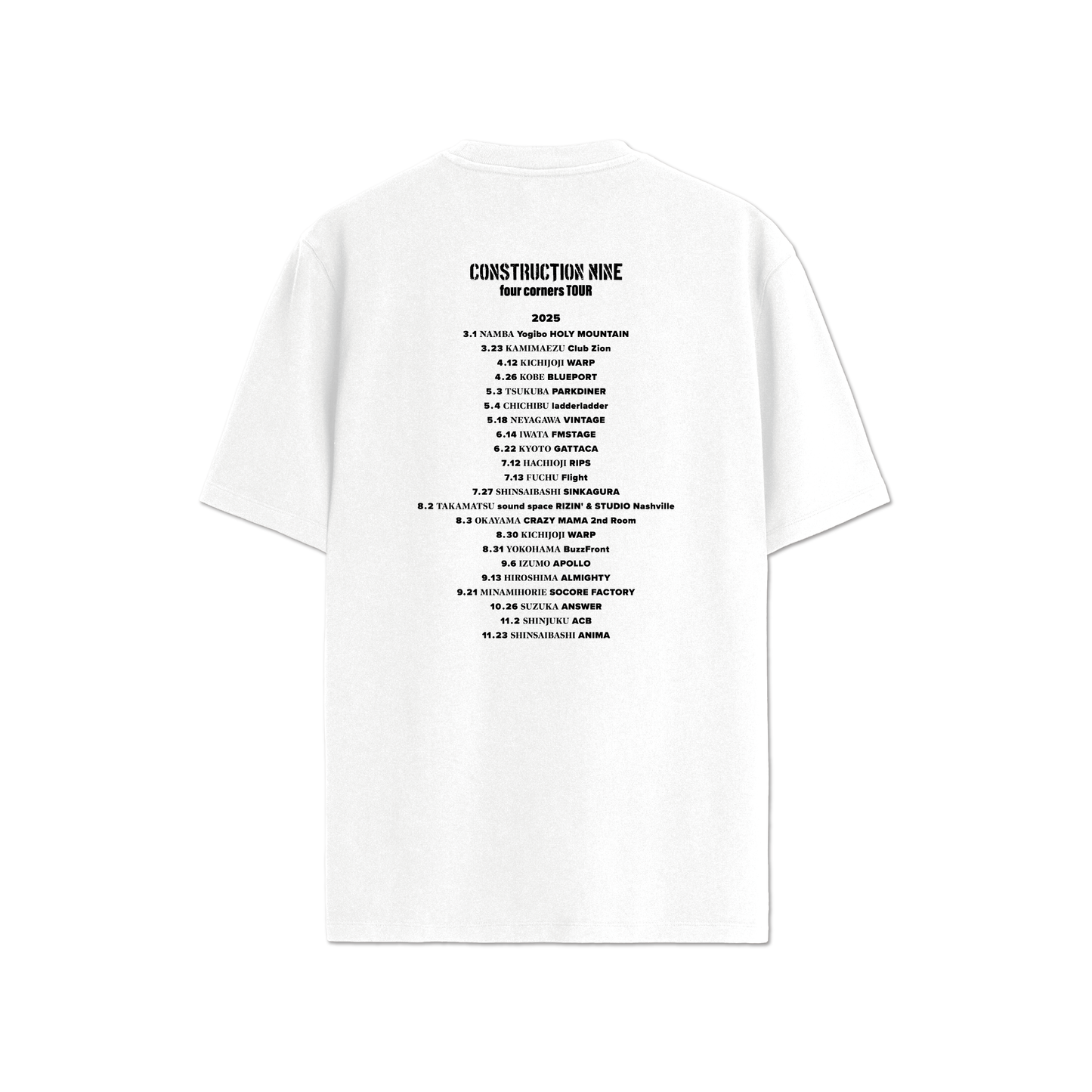 four corners TOUR T-shirts
