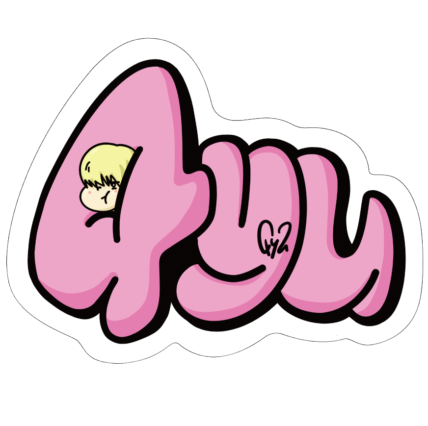 4yu 1st ステッカー（pink）