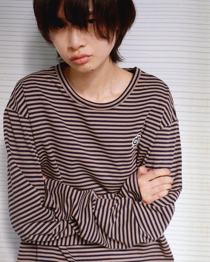 One-point long sleeve tee (border)