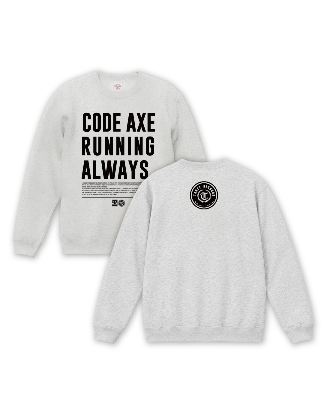 【受注】TEXT CREWNECK SWEAT