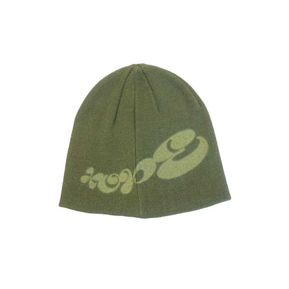 GREEN FROG KNIT BEANIE