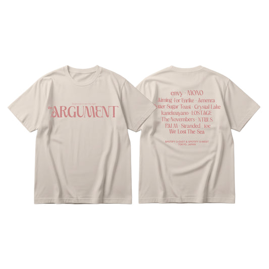 【受注／Pre-Order】THE ARGUMENT LOGO S/S Tee - IVORY