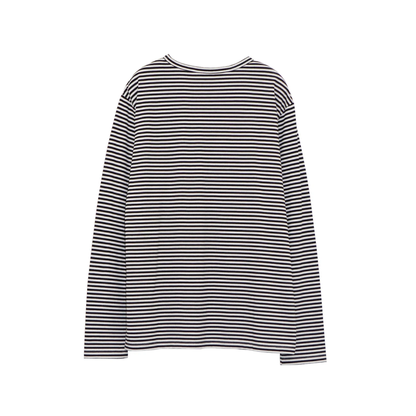 One-point long sleeve tee (border)