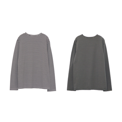 One-point long sleeve tee (border)