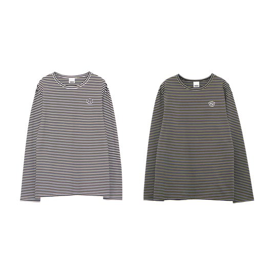 One-point long sleeve tee (border)