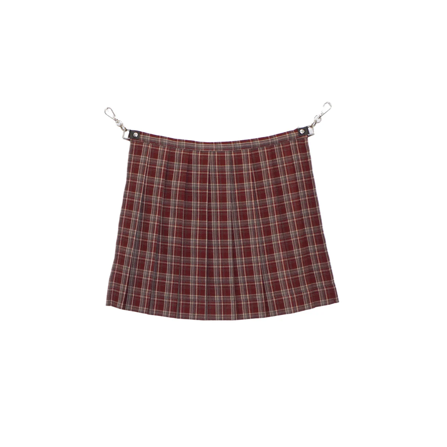 Waist pouch & pleated set (check)