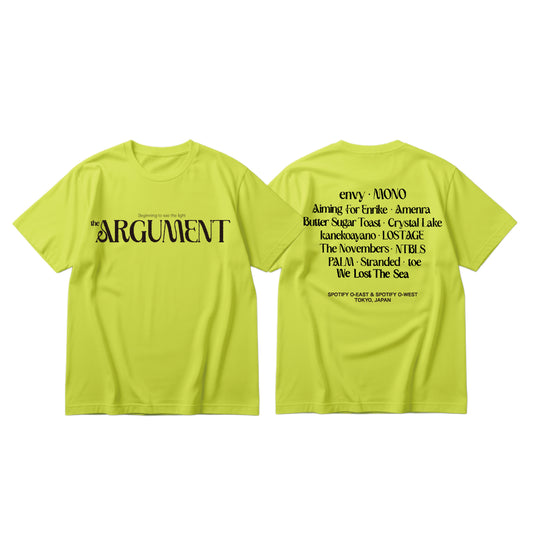 【受注／Pre-Order】THE ARGUMENT LOGO S/S Tee - YELLOW